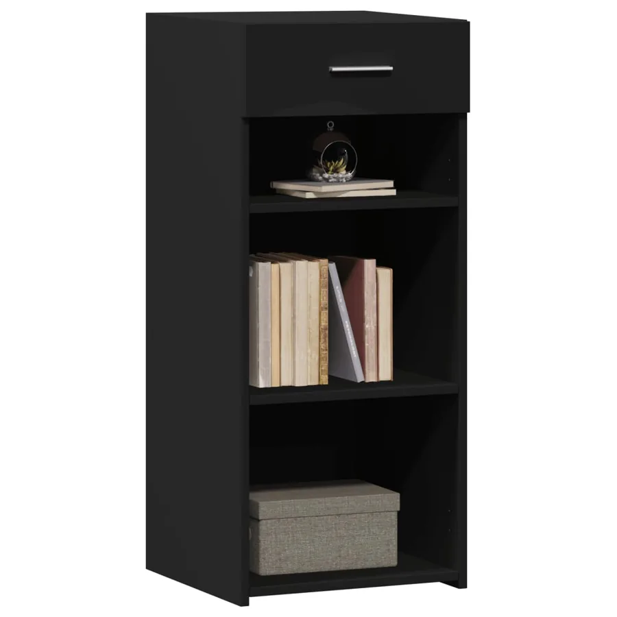 Buffet noir 40x42,5x93 cm bois d'ingénierie - 3
