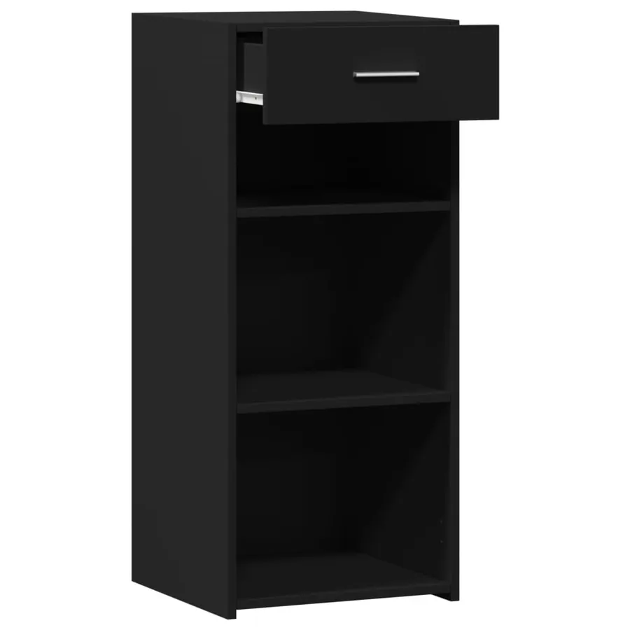 Buffet noir 40x42,5x93 cm bois d'ingénierie - 7