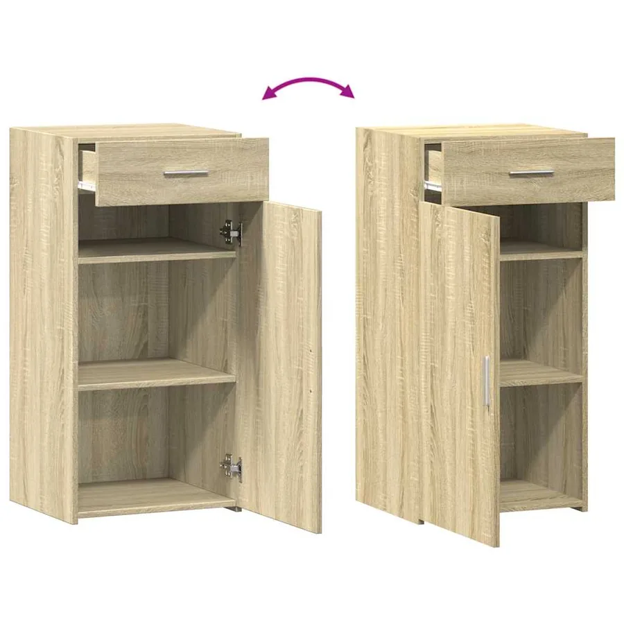 Buffet chêne sonoma 45x42,5x93 cm bois d'ingénierie - 7