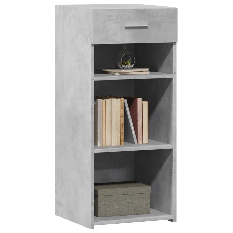 Buffet gris béton 40x42,5x93 cm bois d'ingénierie - 3