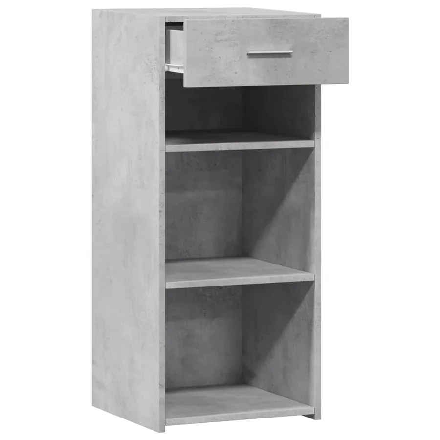 Buffet gris béton 40x42,5x93 cm bois d'ingénierie - 7