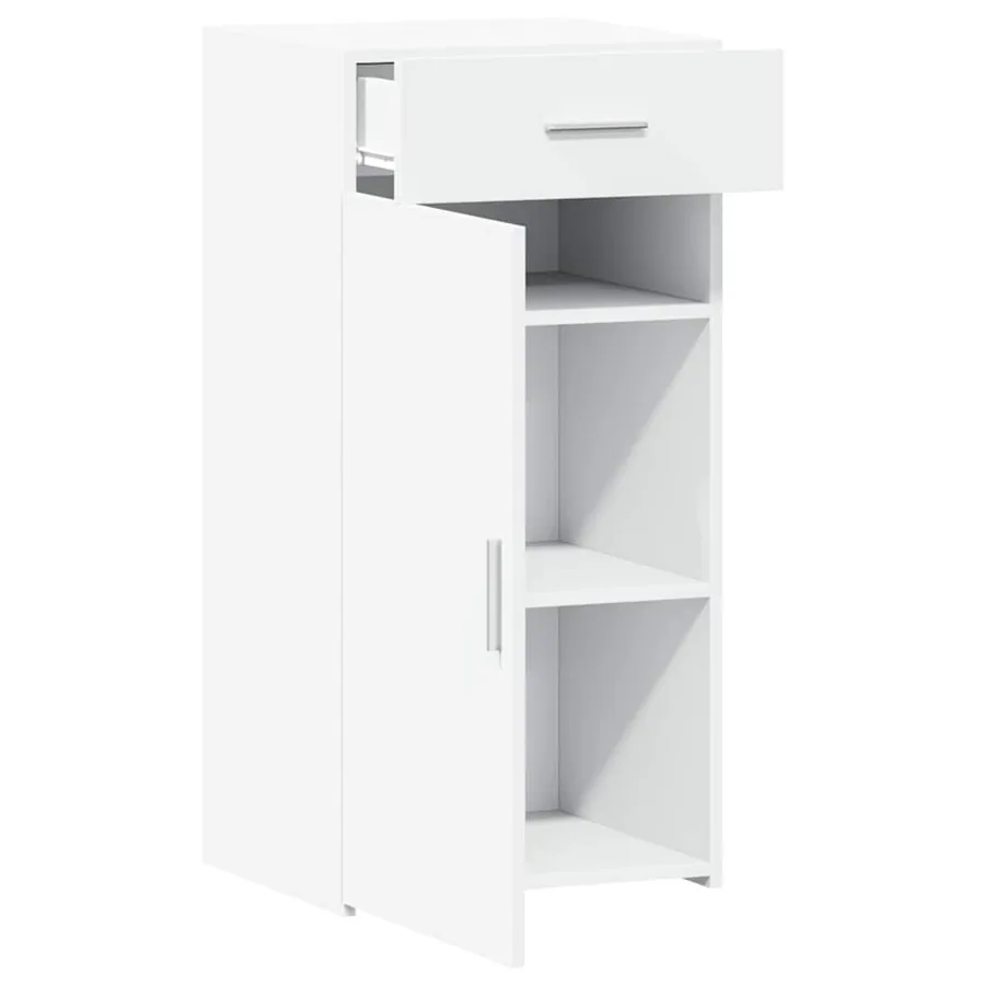 Buffet blanc 45x42,5x93 cm bois d'ingénierie - 8