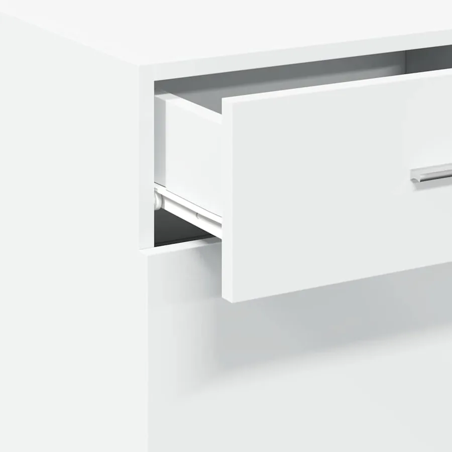 Buffet blanc 45x42,5x93 cm bois d'ingénierie - 9