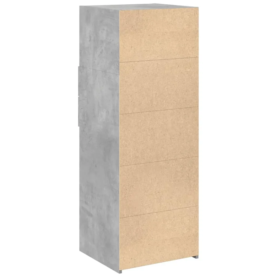 Buffet haut gris béton 45x42,5x124 cm bois d'ingénierie - 6