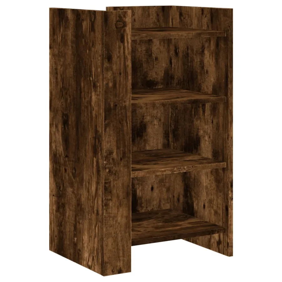 Buffet chêne fumé 45x35x75 cm bois d'ingénierie - 2