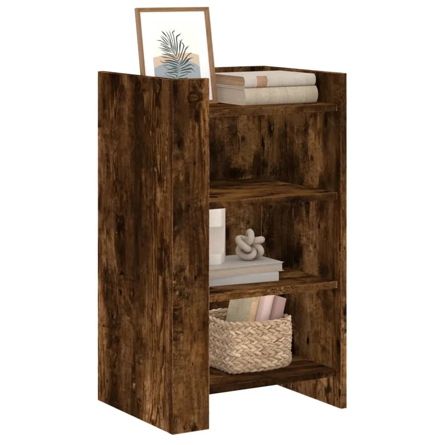 Buffet chêne fumé 45x35x75 cm bois d'ingénierie - 3