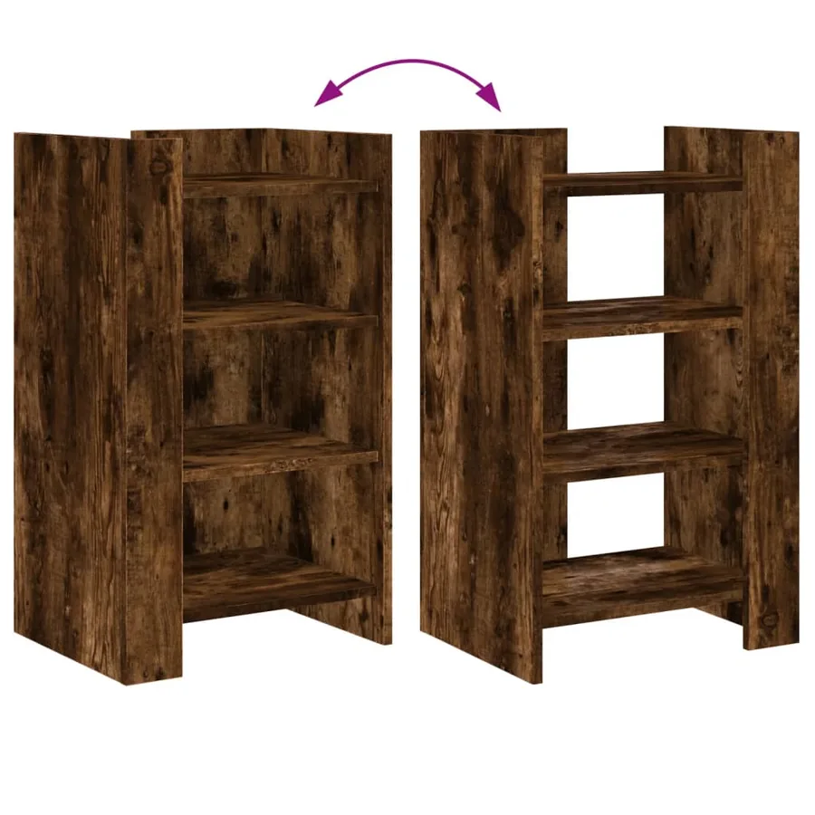 Buffet chêne fumé 45x35x75 cm bois d'ingénierie - 7