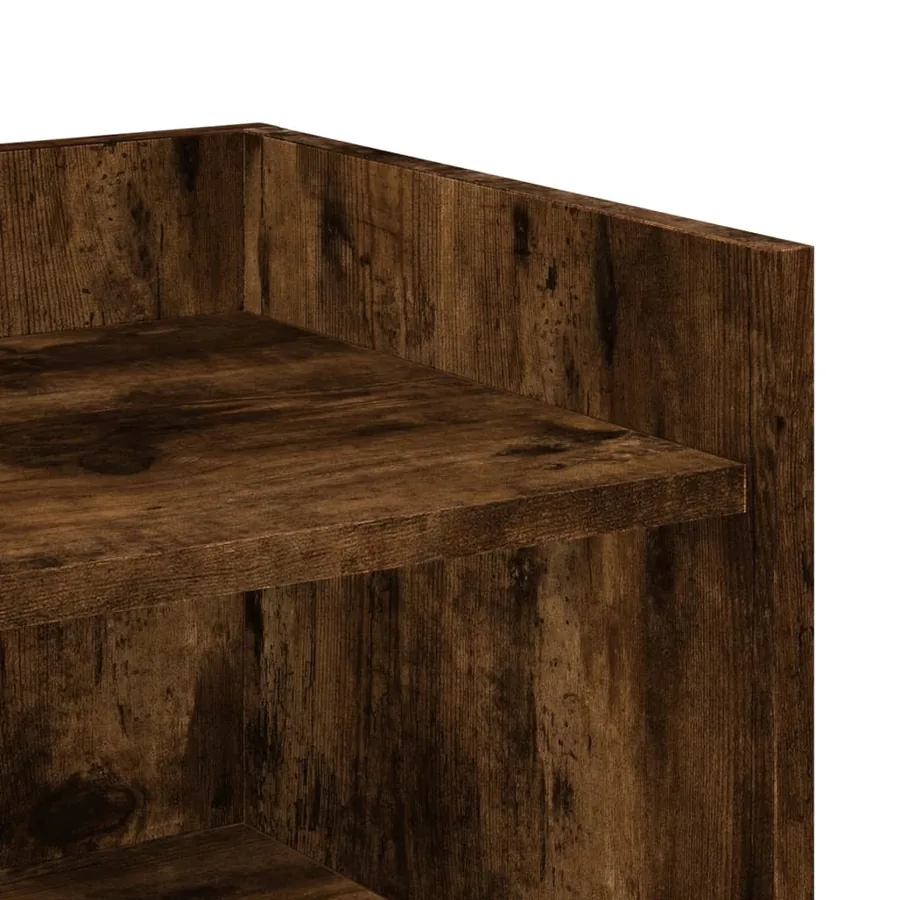 Buffet chêne fumé 45x35x75 cm bois d'ingénierie - 8