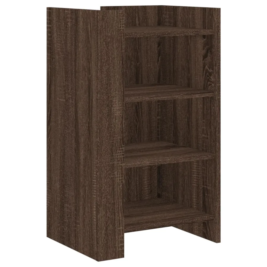 Buffet chêne marron 45x35x75 cm bois d'ingénierie - 2