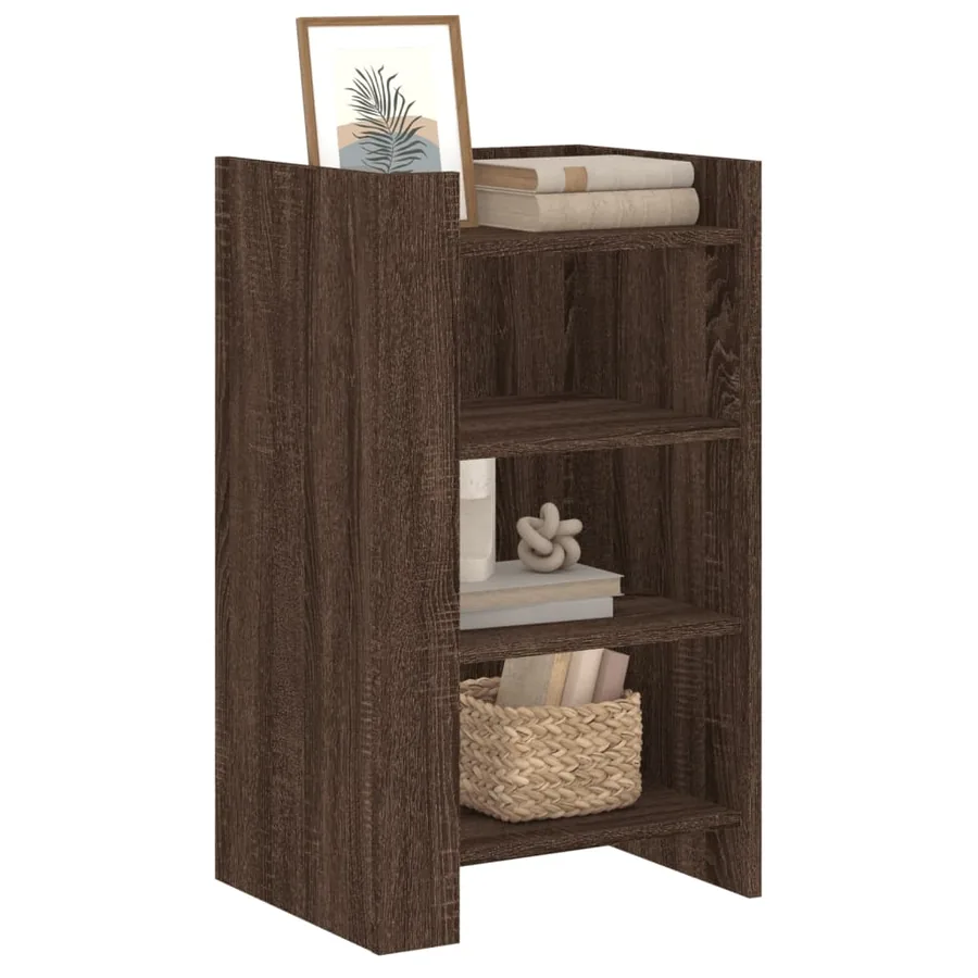Buffet chêne marron 45x35x75 cm bois d'ingénierie - 3