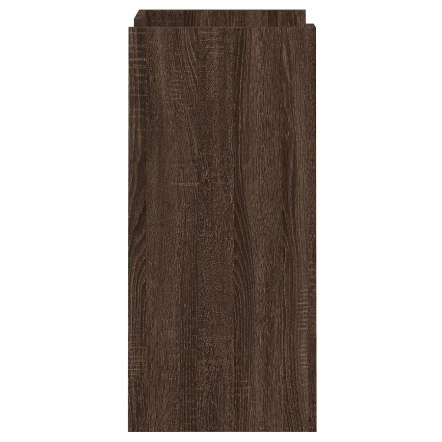 Buffet chêne marron 45x35x75 cm bois d'ingénierie - 5