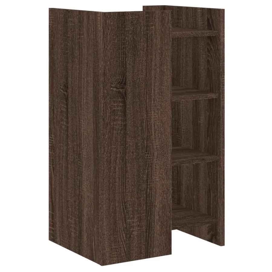 Buffet chêne marron 45x35x75 cm bois d'ingénierie - 6