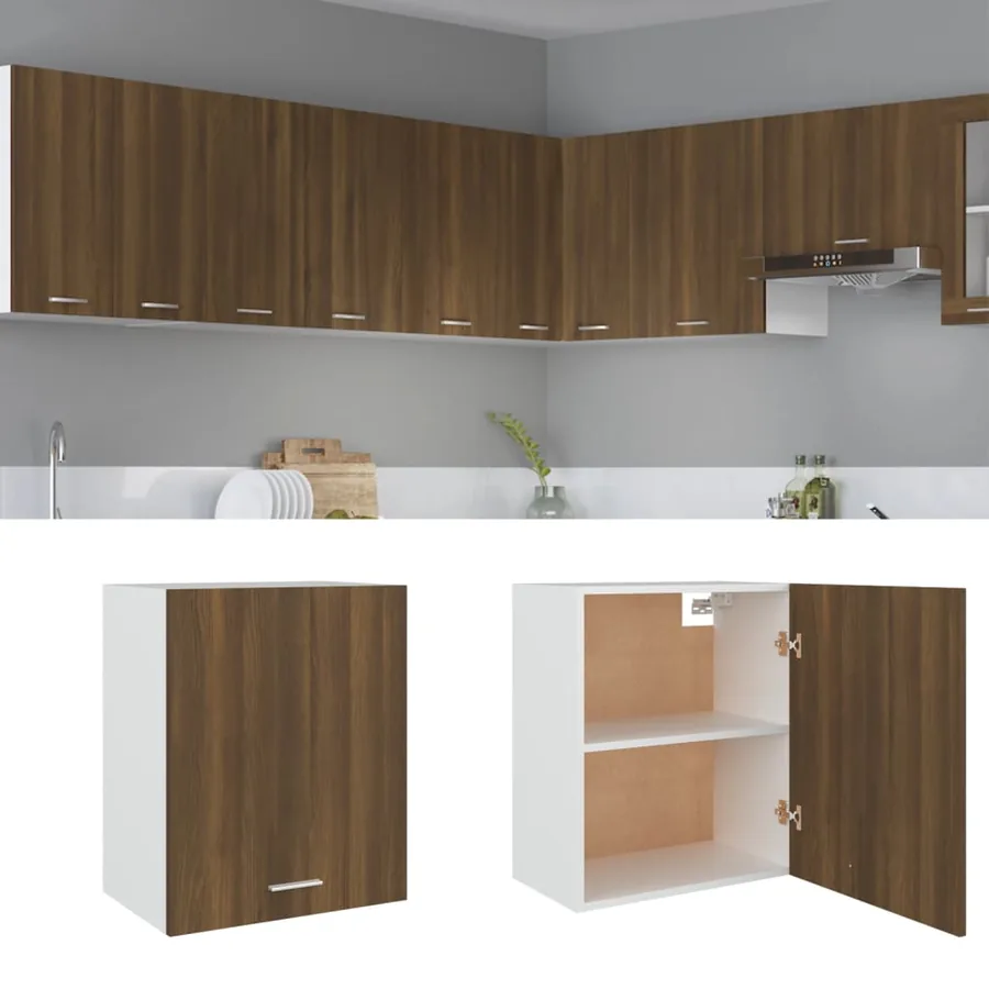 Armoire suspendue "Lyon" Chêne brun 50 x 31 x 60 cm Bois d'ingénierie