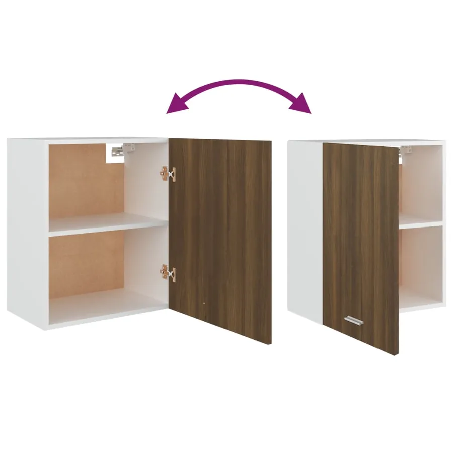 Armoire suspendue "Lyon" Chêne brun 50 x 31 x 60 cm Bois d'ingénierie - 7