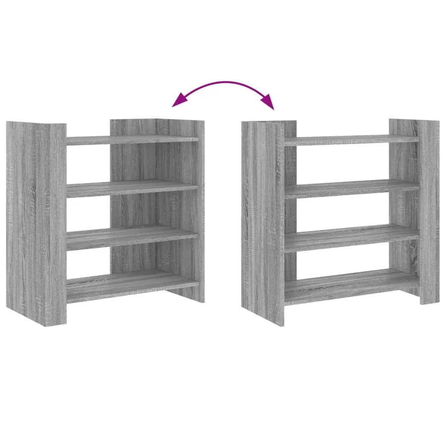 Buffet sonoma gris 73,5x35x75 cm bois d'ingénierie - 7