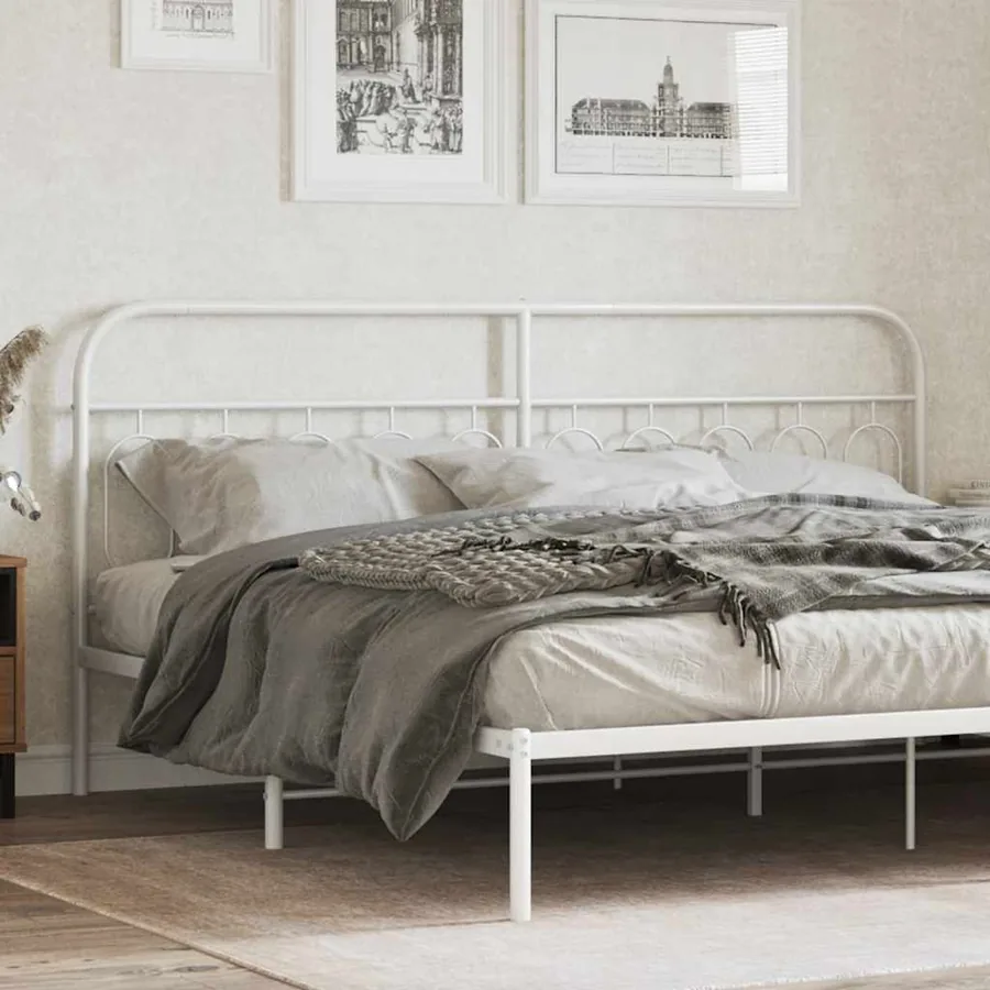 Tête de lit de remplacement métal blanc 200 cm