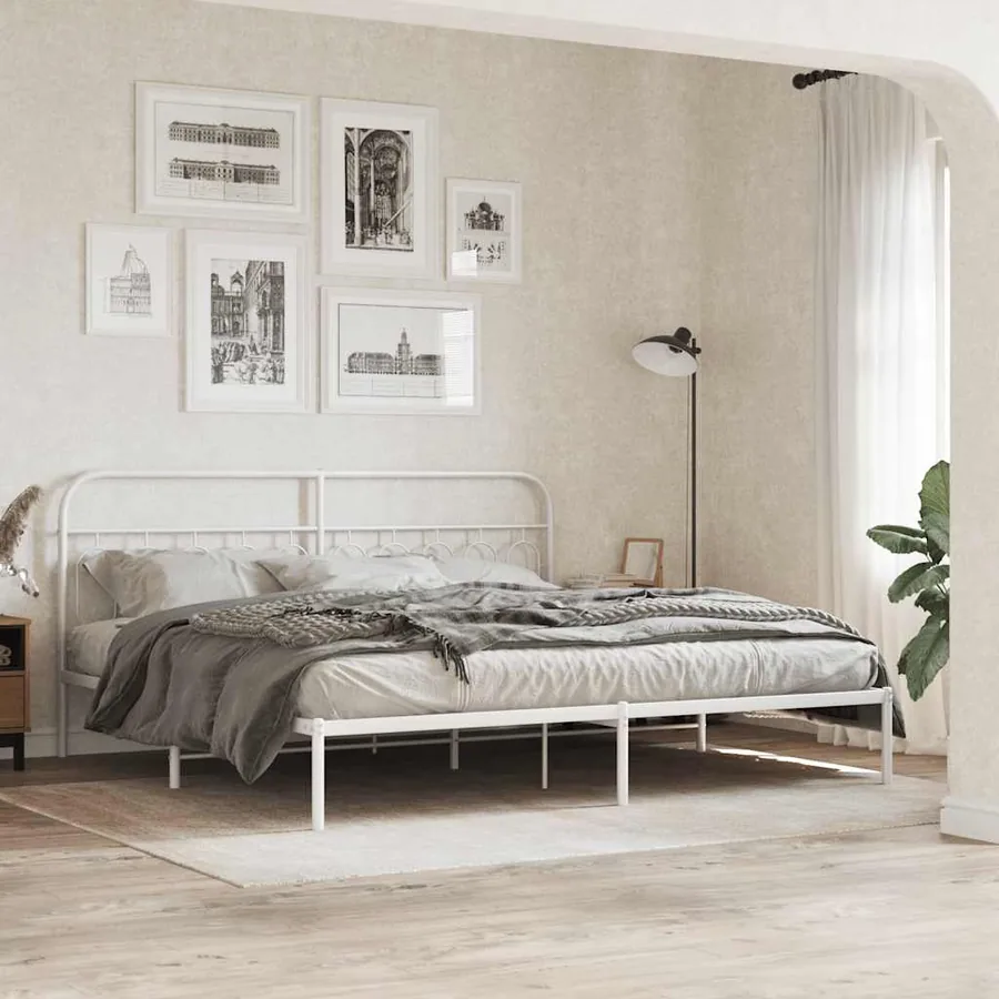 Tête de lit de remplacement métal blanc 200 cm - 3
