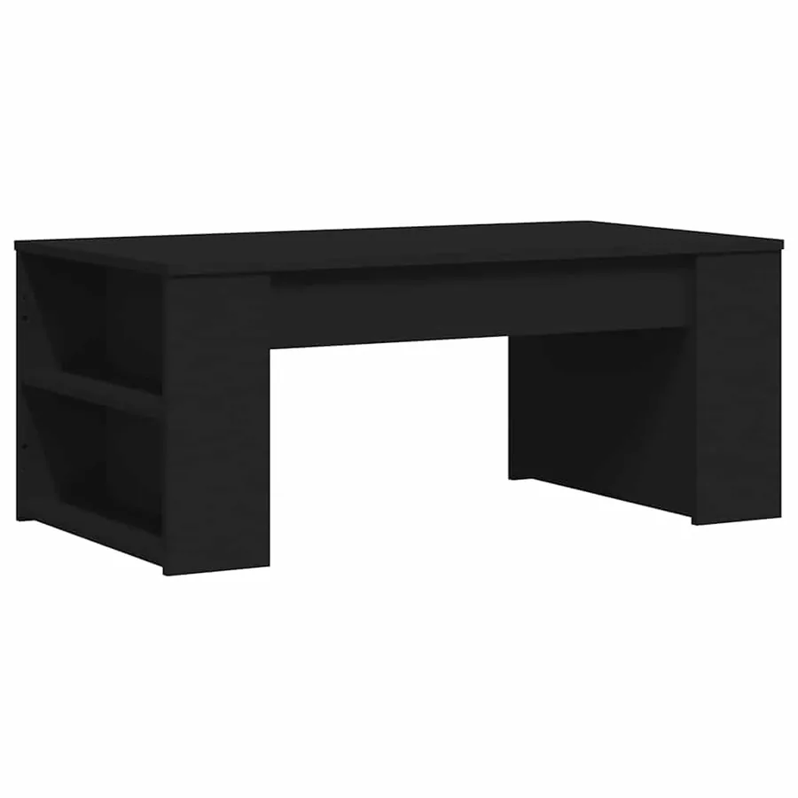 Table basse noir 102x55x42 cm bois d'ingénierie - 2