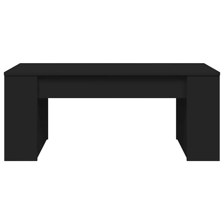Table basse noir 102x55x42 cm bois d'ingénierie - 4