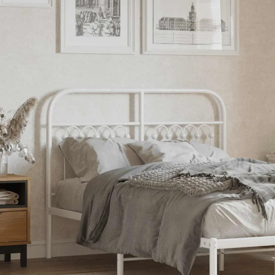 Tête de lit de remplacement métal blanc 120 cm