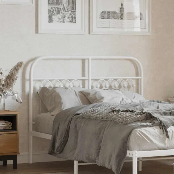 Tête de lit de remplacement métal blanc 120 cm