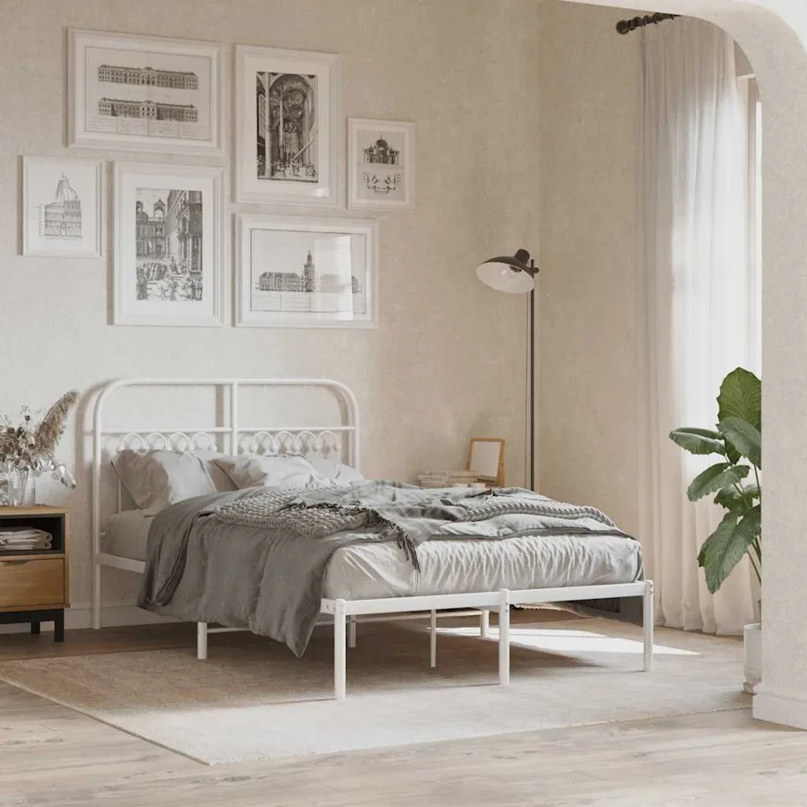 Tête de lit de remplacement métal blanc 120 cm - 3