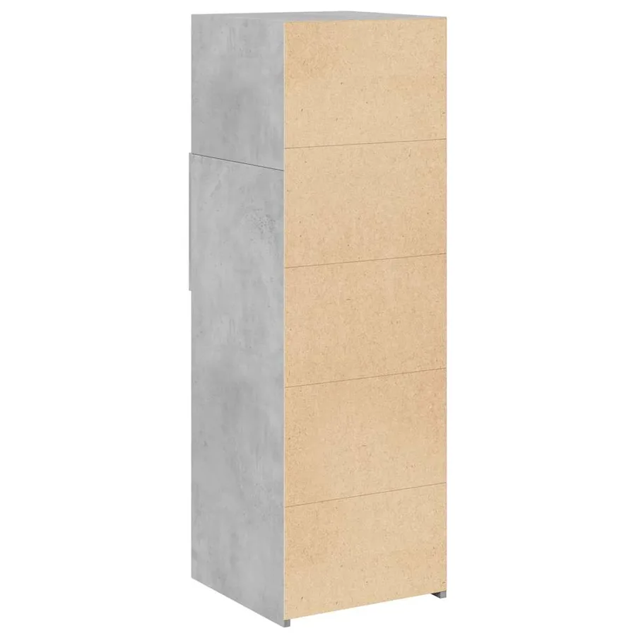 Buffet haut gris béton 40x42,5x124 cm bois d'ingénierie - 6