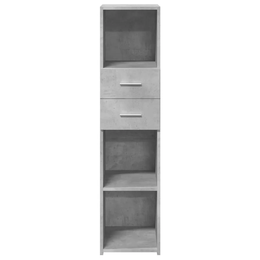 Buffet haut gris béton 30x42,5x124 cm bois d'ingénierie - 4