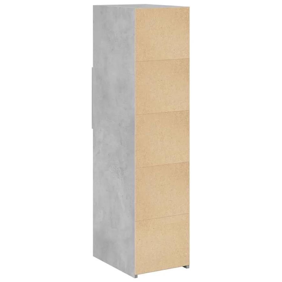 Buffet haut gris béton 30x42,5x124 cm bois d'ingénierie - 6