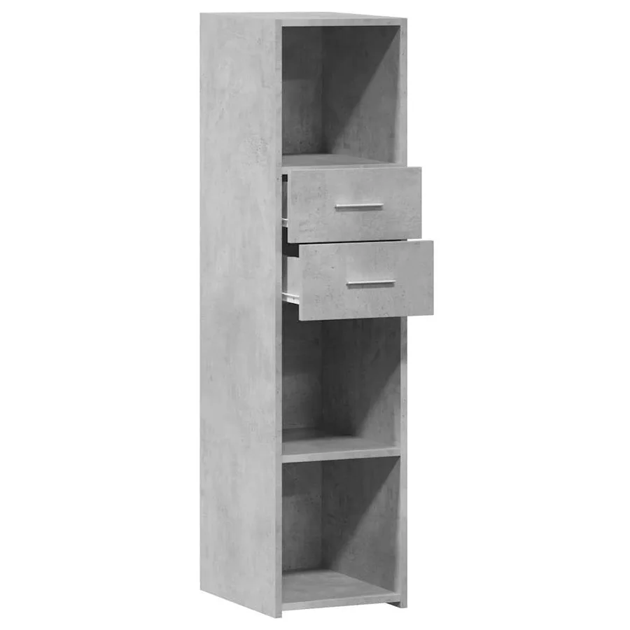 Buffet haut gris béton 30x42,5x124 cm bois d'ingénierie - 7