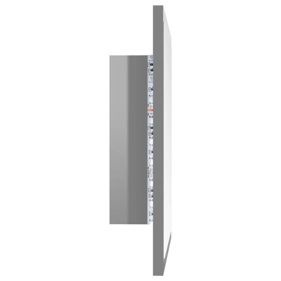 Miroir LED de salle de bain Gris brillant 40x8,5x37cm Acrylique - 9