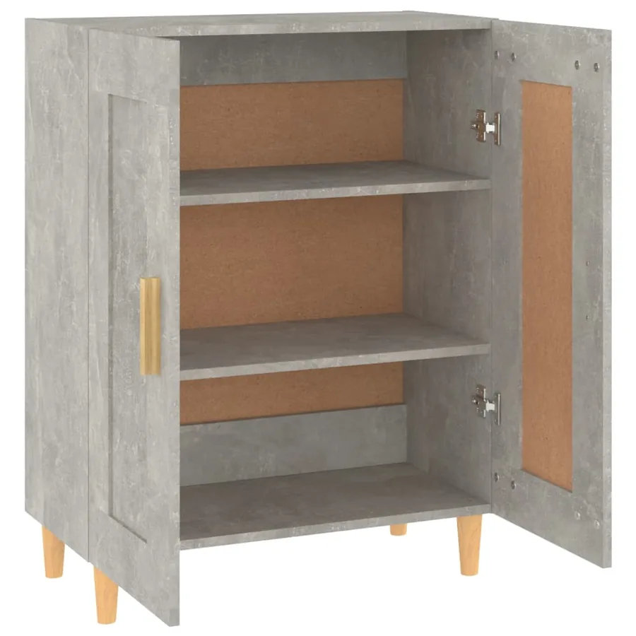 Buffet Gris béton 69,5x34x90 cm Bois d'ingénierie - 7