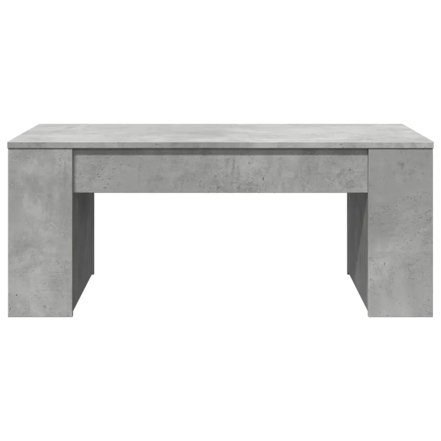 Table basse gris béton 102x55x42 cm bois d'ingénierie - 4