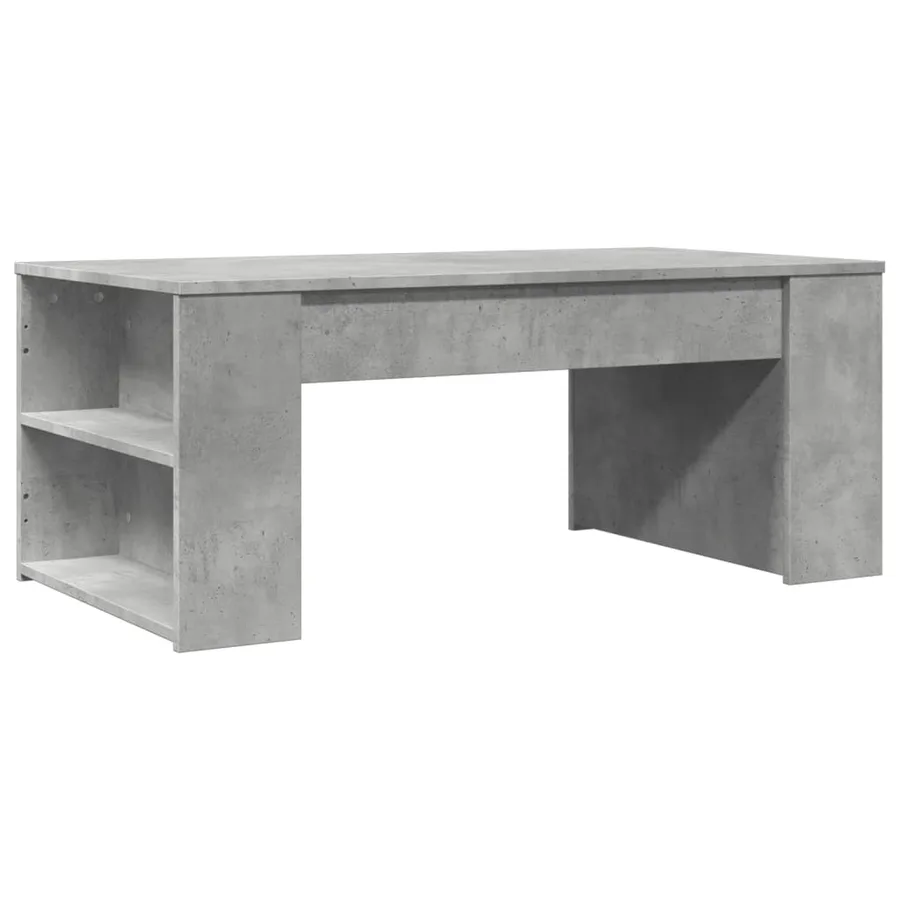 Table basse gris béton 102x55x42 cm bois d'ingénierie - 6