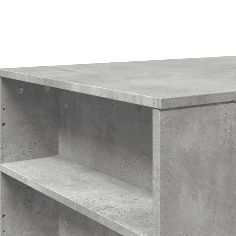 Table basse gris béton 102x55x42 cm bois d'ingénierie - 7