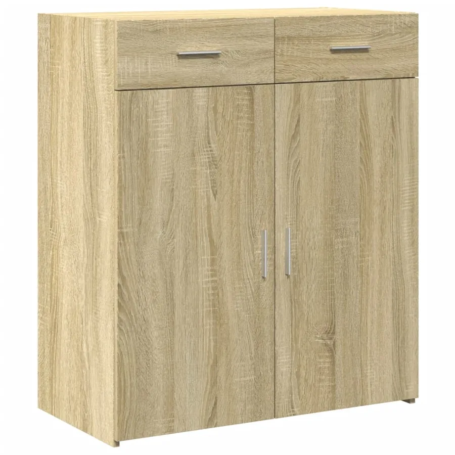 Buffet chêne sonoma 80x42,5x93 cm bois d'ingénierie - 2