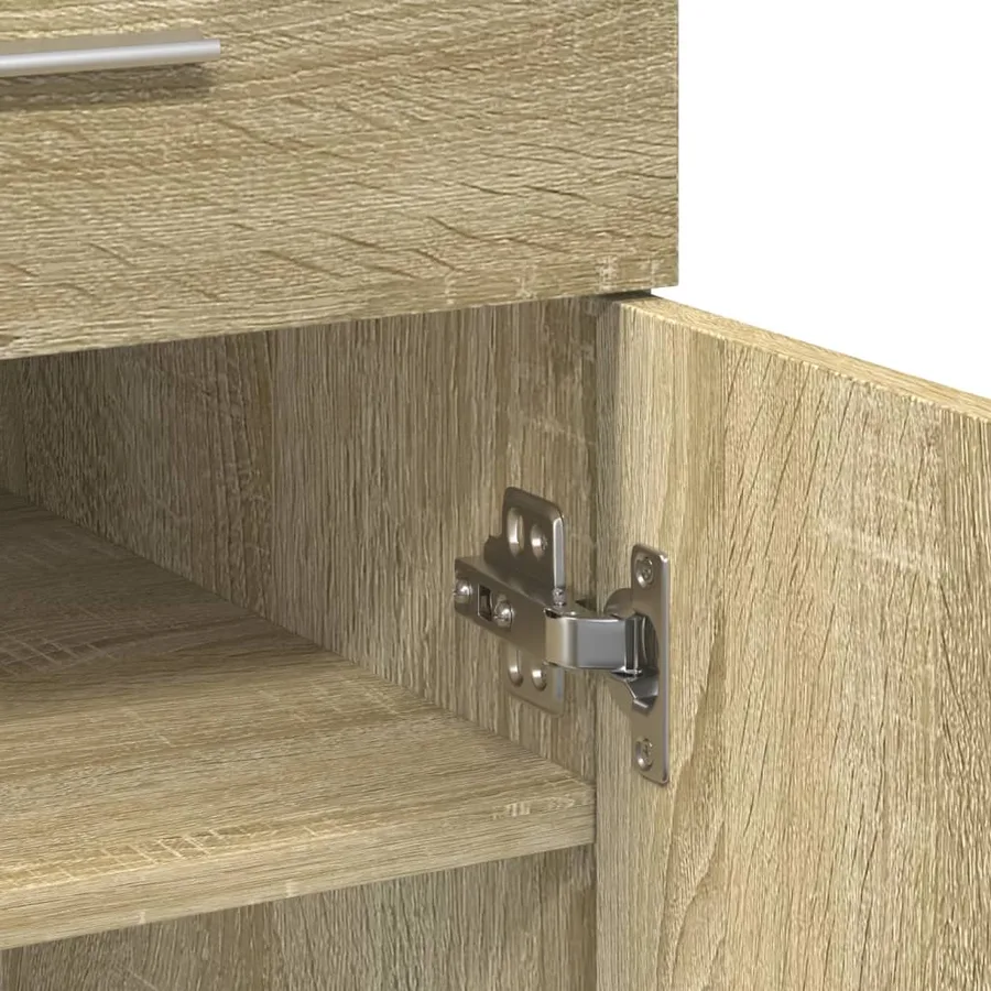 Buffet chêne sonoma 80x42,5x93 cm bois d'ingénierie - 6