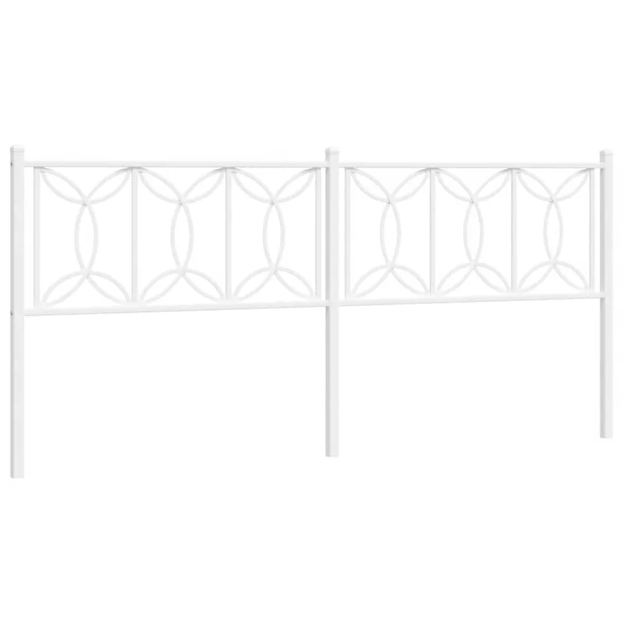 Tête de lit de remplacement métal blanc 193 cm - 2