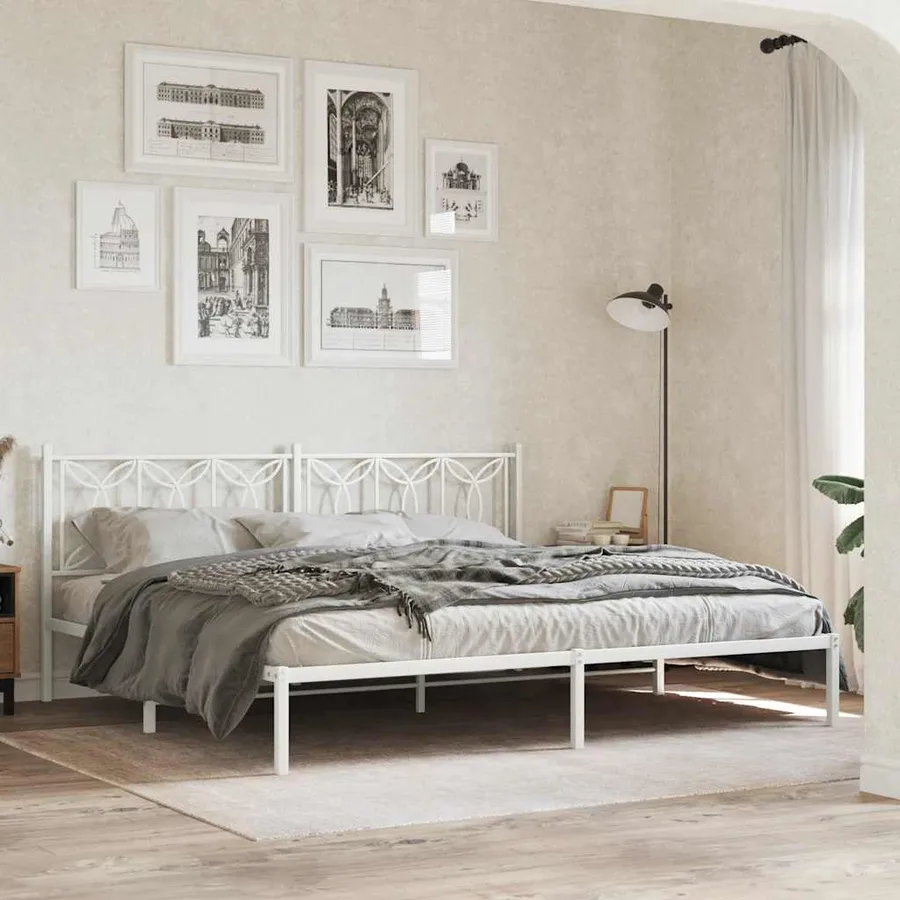 Tête de lit de remplacement métal blanc 193 cm - 3