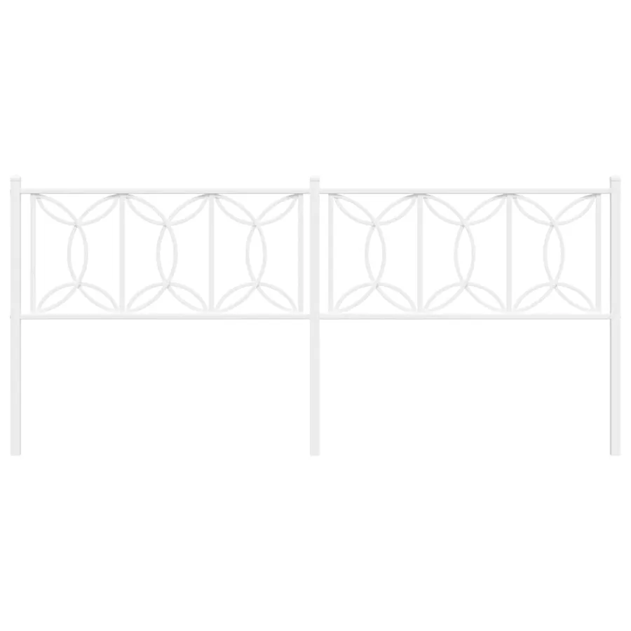 Tête de lit de remplacement métal blanc 193 cm - 4
