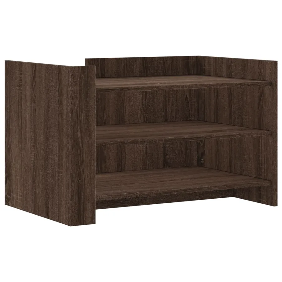 Table basse chêne marron 80x50x50 cm Bois d'ingénierie - 2