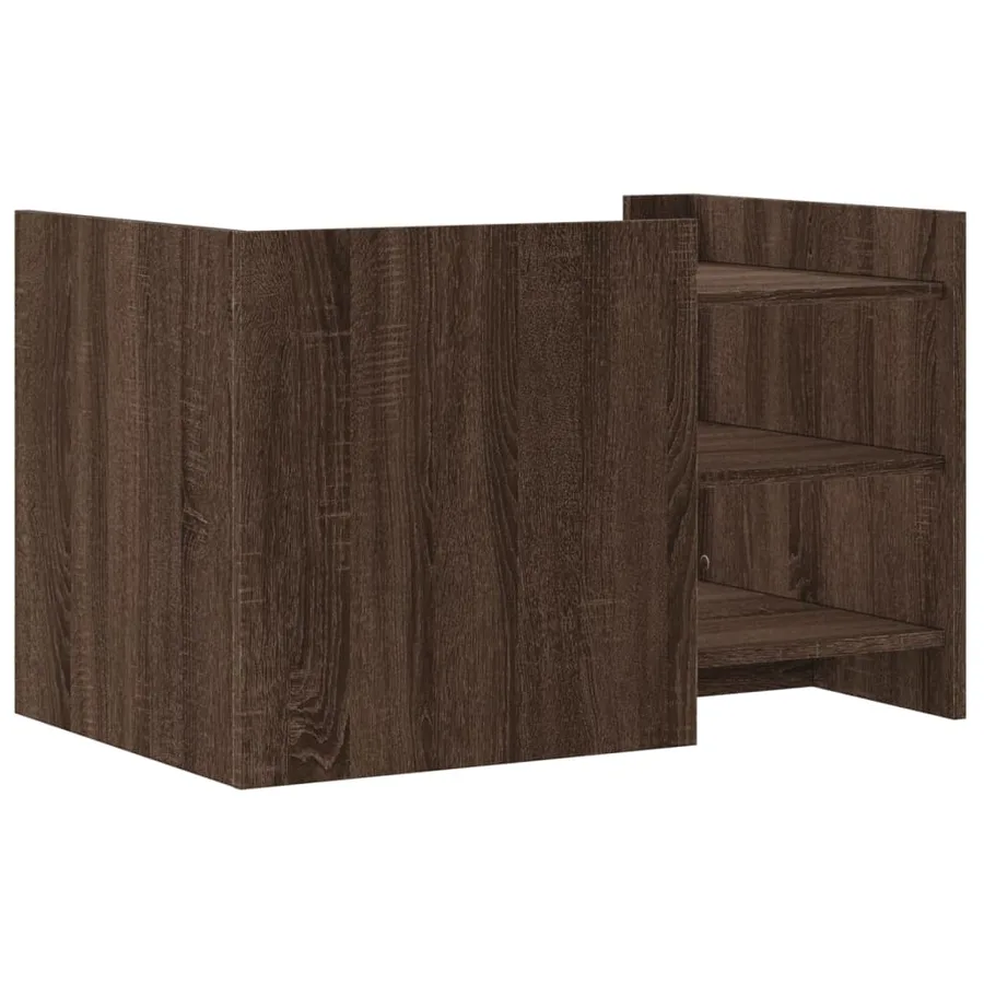 Table basse chêne marron 80x50x50 cm Bois d'ingénierie - 6