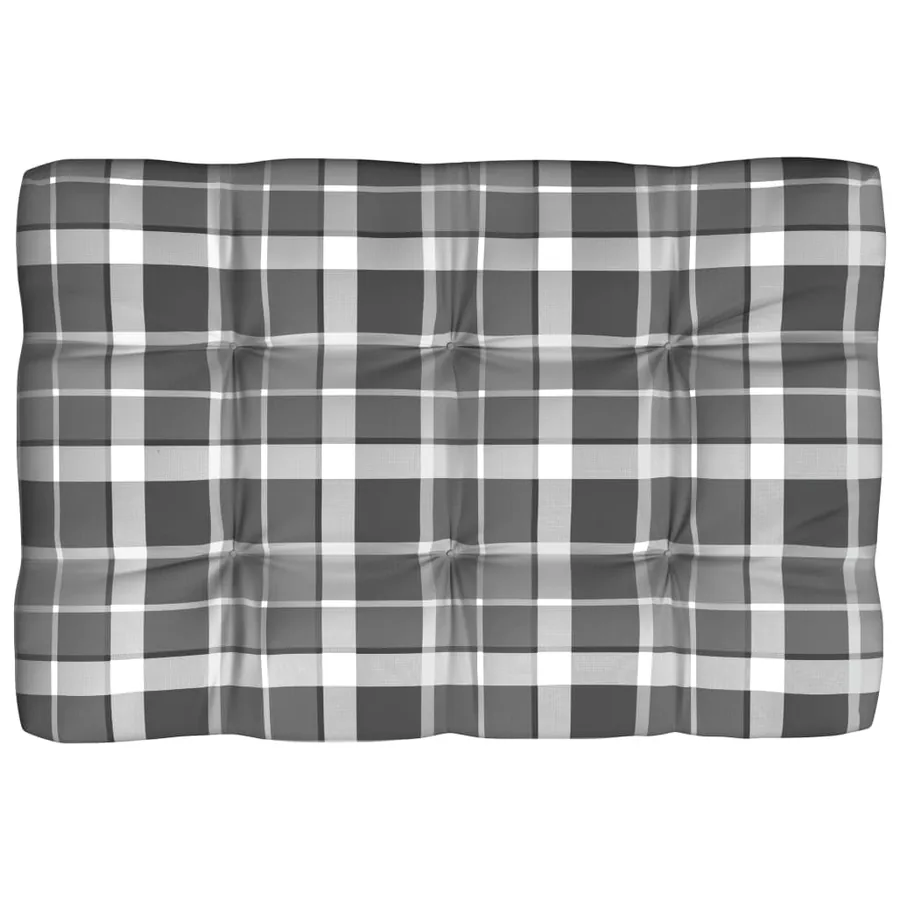 Coussins de canapé palette lot de 7 Motif à carreaux gris - 4