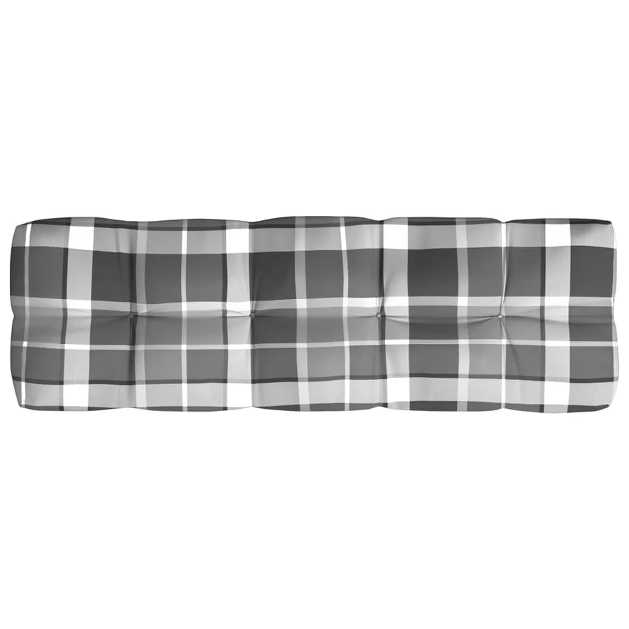 Coussins de canapé palette lot de 7 Motif à carreaux gris - 5