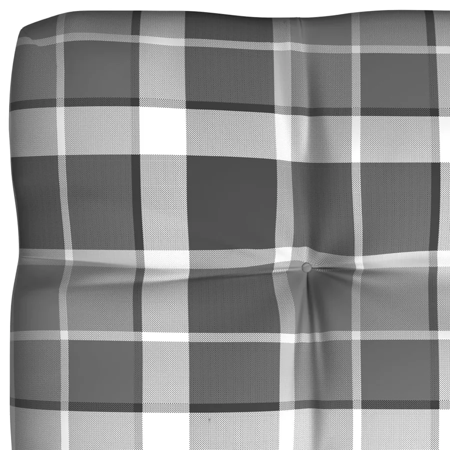 Coussins de canapé palette lot de 7 Motif à carreaux gris - 7