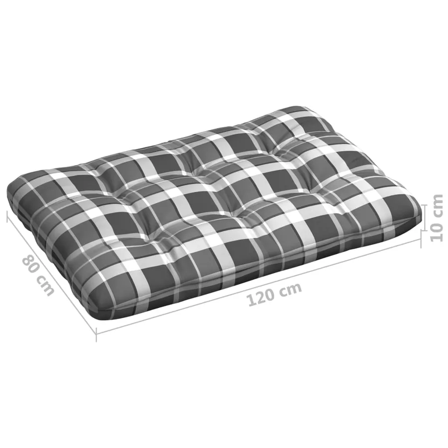 Coussins de canapé palette lot de 7 Motif à carreaux gris - 8