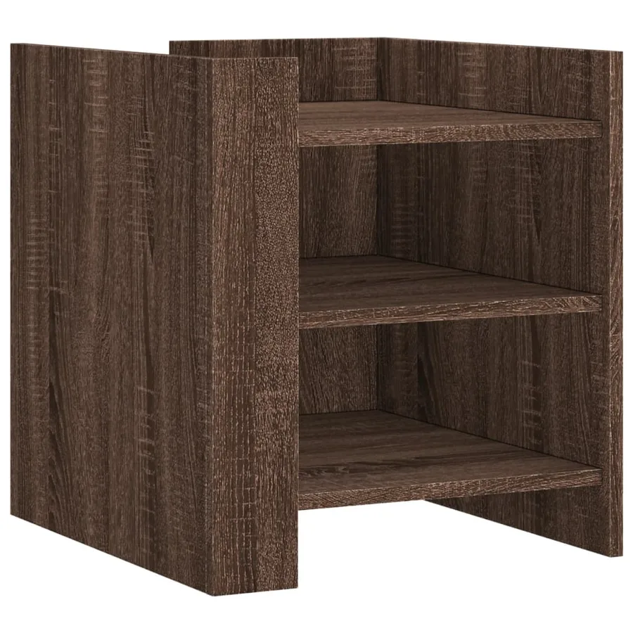 Table de chevet chêne marron 45x50x50 cm bois d’ingénierie - 2