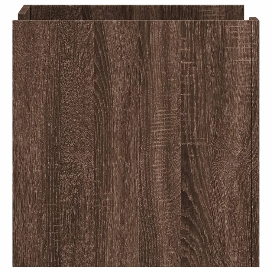 Table de chevet chêne marron 45x50x50 cm bois d’ingénierie - 5