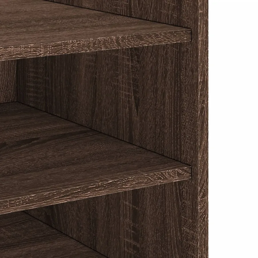 Table de chevet chêne marron 45x50x50 cm bois d’ingénierie - 8
