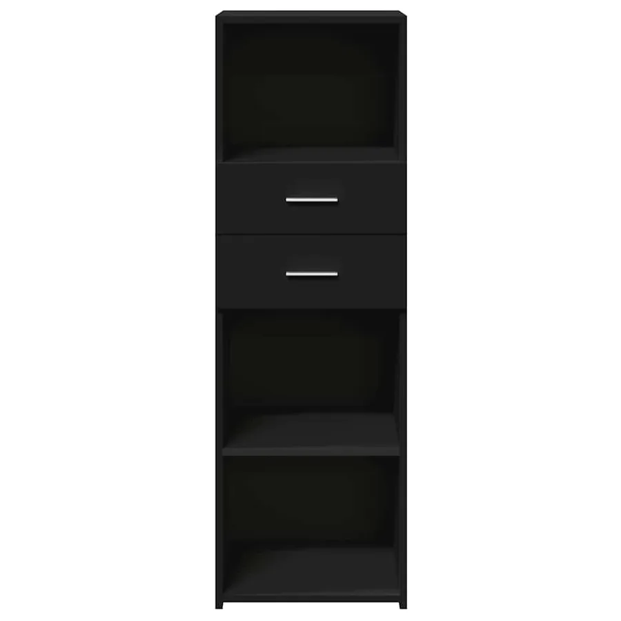 Buffet haut noir 40x42,5x124 cm bois d'ingénierie - 4